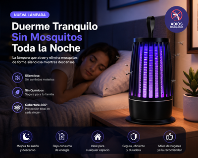 Lámpara Atrapamosquitos UV Eléctrica 360°