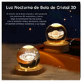 Lampara LUNA 3D esfera de cristal LUZ